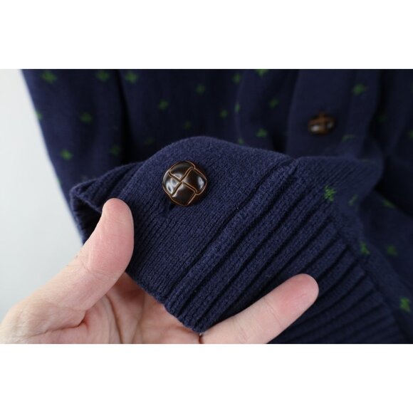 Vtg 90s Y2K Streetwear Mens Medium Crew Rowing Fair Isle Shawl Cardigan Sweater - Picture 6 of 13